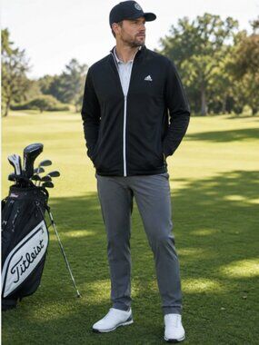 ADIDAS GOLF JACKET SIZE XL BLACK